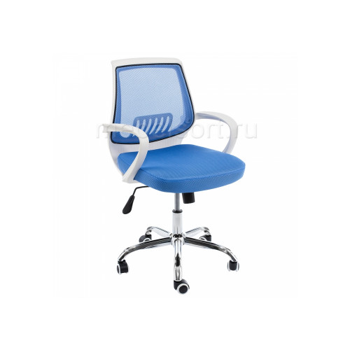 Компьютерное кресло Ергоплюс (Ergoplus) белое / голубое