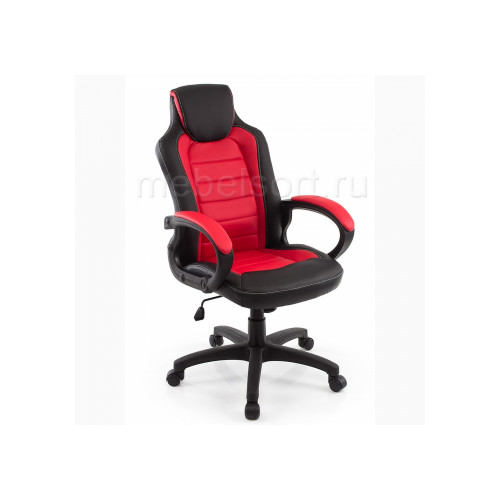 Компьютерное кресло Кадис (Kadis) темно-красное / черное