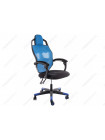Компьютерное кресло Рыцарь (Knight) черное / голубое