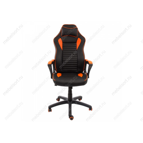 Компьютерное кресло Леон (Leon) черное / оранжевое