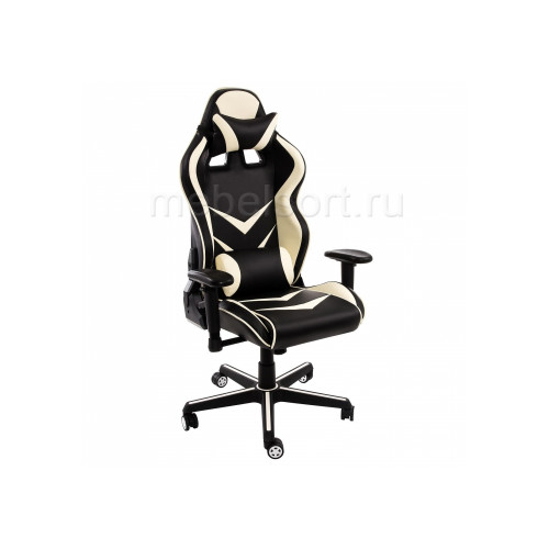 Компьютерное кресло Райсер (Racer) черное / бежевое